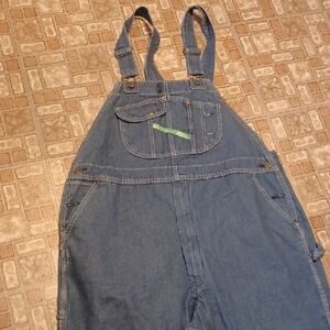 Men's Blue Denim Cargo Overalls Key Mens Size 46x30 New with Tags